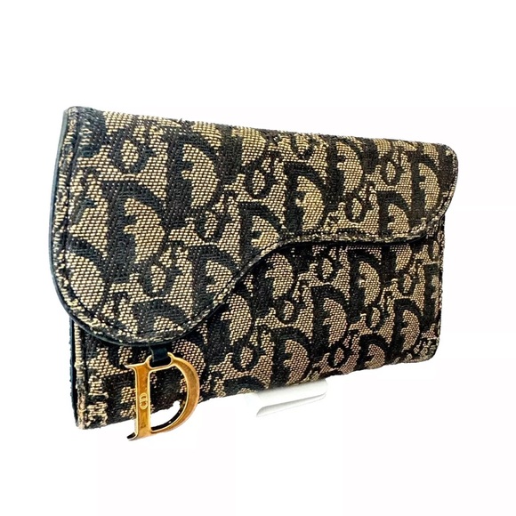 Authentic Dior Long Wallet Purse Saddle Trotter Canvas From 💝 - Picture 3 of 10